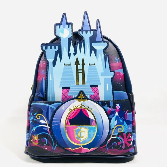 Loungefly Disney Cinderella Castle Series Mini Backpack Blue main image 7